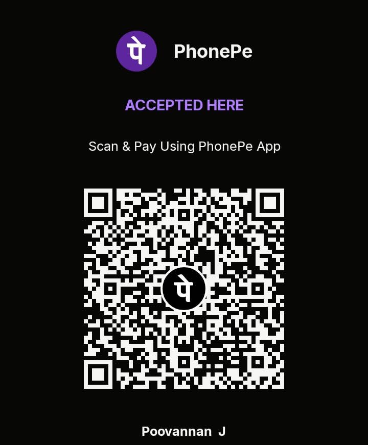 PhonePe payment QR - Poovannan J